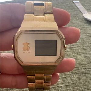 Tous Gold Smartwatch with Digital Display